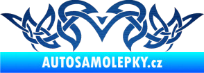 Samolepka Tetování 152 škrábaný kov modrý