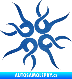 Samolepka Tetování 156 škrábaný kov modrý