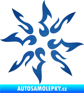 Samolepka Tetování 159 škrábaný kov modrý