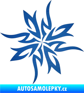 Samolepka Tetování 160 škrábaný kov modrý