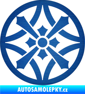 Samolepka Tetování 163 škrábaný kov modrý