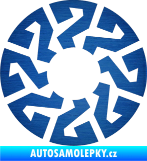 Samolepka Tetování 165 škrábaný kov modrý