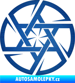 Samolepka Tetování 169 škrábaný kov modrý