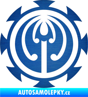 Samolepka Tetování 170 škrábaný kov modrý