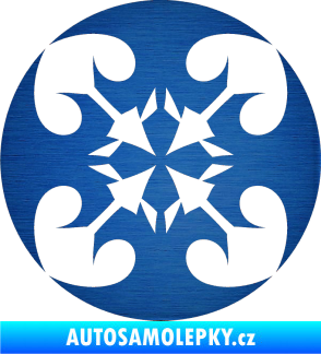 Samolepka Tetování 172 škrábaný kov modrý