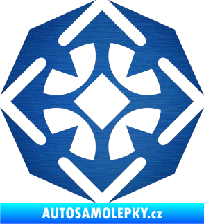Samolepka Tetování 174 škrábaný kov modrý