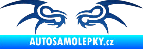 Samolepka Tetování 181 škrábaný kov modrý