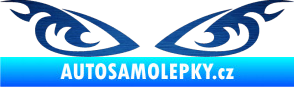 Samolepka Tetování 182 oči škrábaný kov modrý