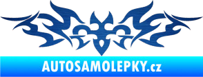 Samolepka Tetování 184 škrábaný kov modrý