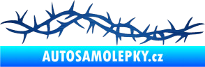 Samolepka Tetování 185 trny škrábaný kov modrý