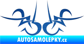 Samolepka Tetování 189 škrábaný kov modrý