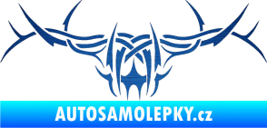 Samolepka Tetování 192 škrábaný kov modrý