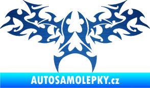 Samolepka Tetování 201 škrábaný kov modrý