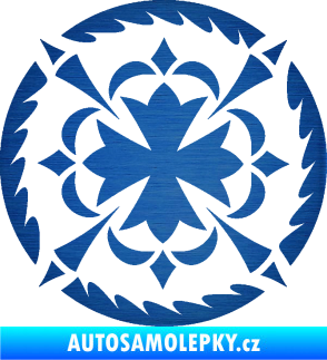 Samolepka Tetování 207 škrábaný kov modrý