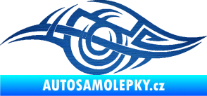 Samolepka Tetování 208 levá škrábaný kov modrý