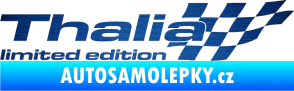 Samolepka Thalia limited edition pravá škrábaný kov modrý