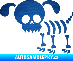 Samolepka The Bone Family Pejsek škrábaný kov modrý