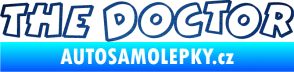 Samolepka The Doctor obrys škrábaný kov modrý