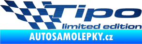 Samolepka Tipo limited edition levá škrábaný kov modrý