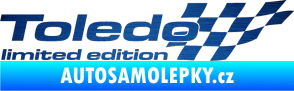 Samolepka Toledo limited edition pravá škrábaný kov modrý