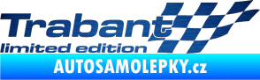 Samolepka Trabant limited edition pravá škrábaný kov modrý