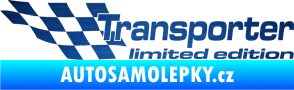 Samolepka Transporter limited edition levá škrábaný kov modrý