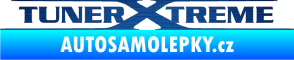 Samolepka Tuner extreme plny škrábaný kov modrý
