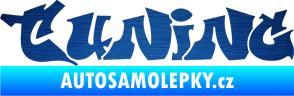 Samolepka Tuning 002 graffiti nápis škrábaný kov modrý
