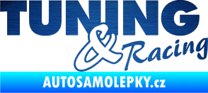 Samolepka Tuning racing 001 škrábaný kov modrý