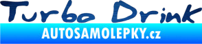 Samolepka Turbo drink škrábaný kov modrý