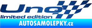 Samolepka Uno limited edition pravá škrábaný kov modrý