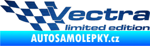 Samolepka Vectra limited edition levá škrábaný kov modrý