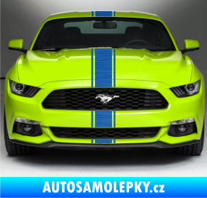 Samolepka Viper pruhy 1,5 cm + 13 cm + 1,5 cm škrábaný kov modrý