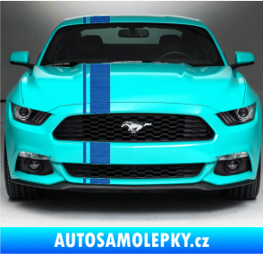 Samolepka Viper pruhy 2 cm + 12 cm škrábaný kov modrý