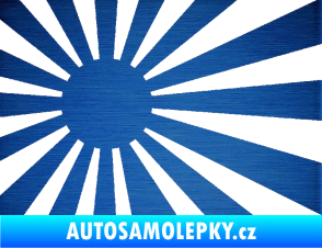 Samolepka Vlajka Japonsko 002 levá JDM škrábaný kov modrý
