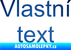 Samolepka Vlastní text - Arial škrábaný kov modrý