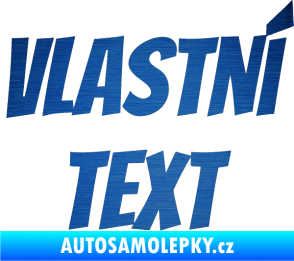 Samolepka Vlastní text - Bangers škrábaný kov modrý