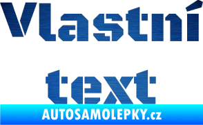 Samolepka Vlastní text - Black Ops škrábaný kov modrý