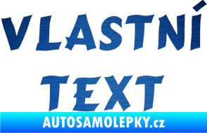 Samolepka Vlastní text - Cancun škrábaný kov modrý