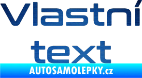Samolepka Vlastní text - Conthrax škrábaný kov modrý