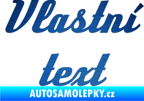 Samolepka Vlastní text - Deftone škrábaný kov modrý