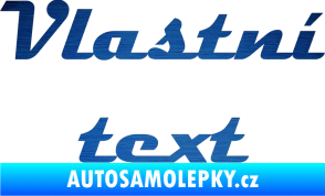 Samolepka Vlastní text - Magneto škrábaný kov modrý