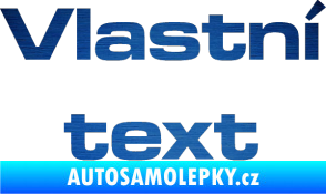 Samolepka Vlastní text - Microgramma škrábaný kov modrý