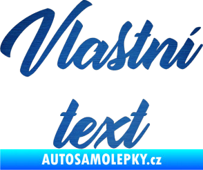Samolepka Vlastní text - Orange Personal škrábaný kov modrý