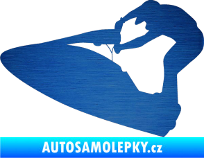 Samolepka Vodní skútr 002 levá škrábaný kov modrý