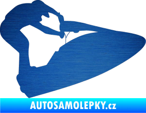 Samolepka Vodní skútr 002 pravá škrábaný kov modrý