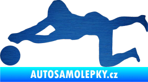 Samolepka Voleybal 008 levá škrábaný kov modrý