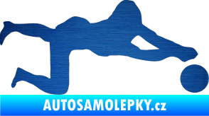 Samolepka Voleybal 008 pravá škrábaný kov modrý