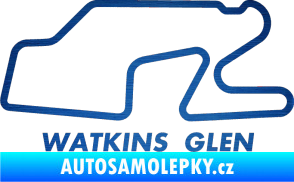 Samolepka Okruh Watkins Glen International škrábaný kov modrý