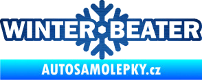 Samolepka Winter beater škrábaný kov modrý